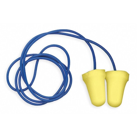 3M E-A-R E-Z-Fit Disposable Corded Ear Plugs, Bell Shape, NRR 28 dB, Yellow, S, 200PK 312-1222