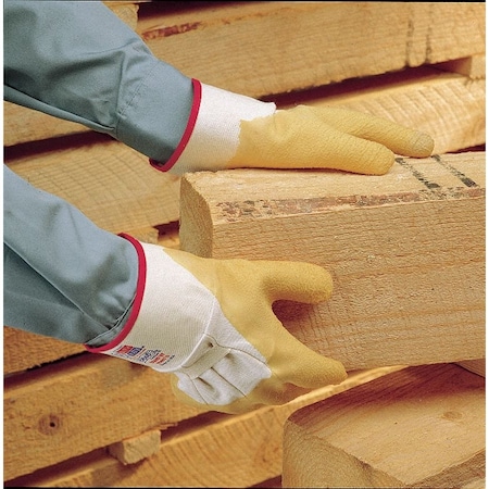 Showa Coated Gloves, Cut Level 3 , Natural Rubber Latex , Crinkled , 10 1 PR 66NFW-10