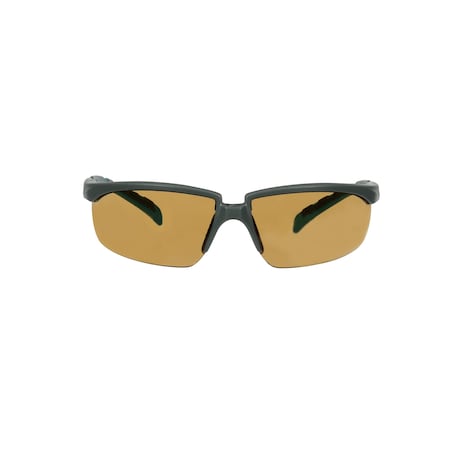 3M Peltor Series 2000, Safety Glasses, Anti-Fog & Anti-Scratch, Brown Lens, Gray Frame, Half-Frame, 20 PK S2005SGAF-BGR