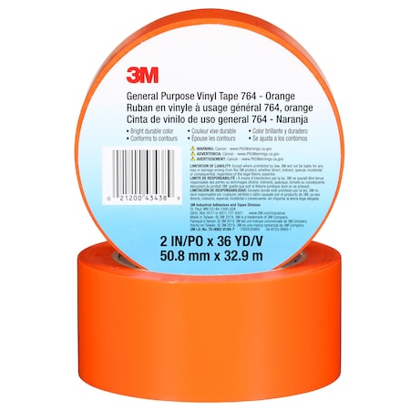 3M General Purpose Vinyl Tape 764, PK24 43438