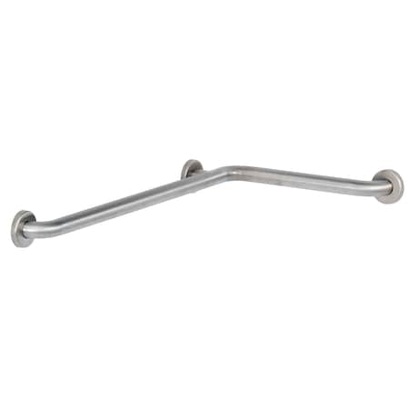 Bobrick Peened Bobrick Grab Bar, 6861.99 Stainless Steel, 19-3/4" x 34-3/4" L, Stainless Steel, Satin 6861.99