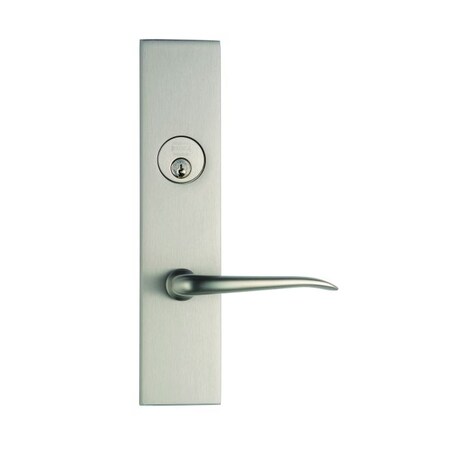 Omnia LH DBL CYL 212BS Mort Stainless 42 LVR 12000 Plate Satin Nickel 12042AC0025L15