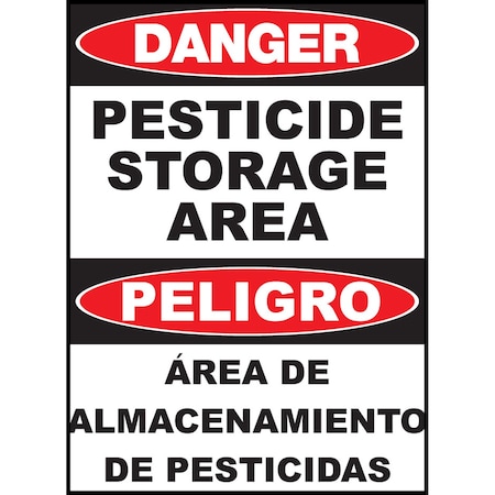 Zing Sign, Bilingual, Danger Pesticide, 14x10, PL 20022