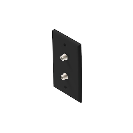 Steren TV Wall Plate 2-F81 Black 200-252BK