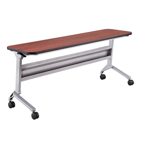 Safco Rectangle Flip-N-Go 18 x 72" Rectangular Training, 72 W, 18 L, 29 H, Laminate Top Top LF1872TSLVLCRM