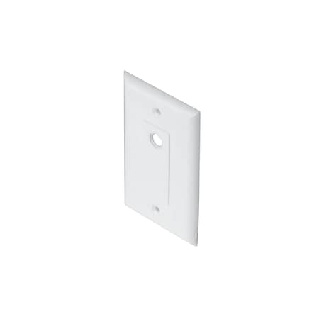 Steren TV Wall Plate 1-Hole Offset Decorator Wh 200-263WH