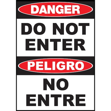Zing Sign, Bilingual, Danger Do Not Enter, PL 20028