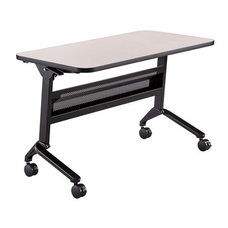 Safco Rectangle Flip-N-Go 24 x 48" Rectangular Training, 48 X 24 X 29, Laminate Top Top, Folkstone LF2448TSFLK4