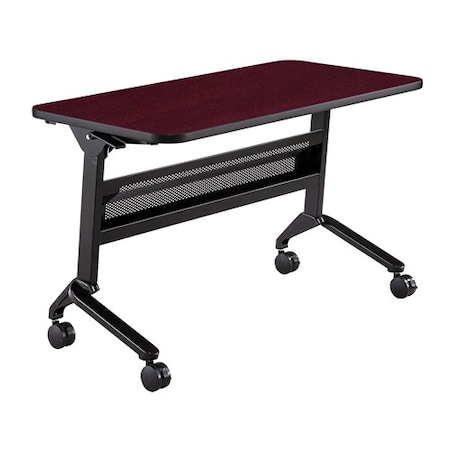 Safco Rectangle Flip-N-Go 24 x 48" Rectangular Training, 48 W, 24 L, 29 H, Laminate Top Top LF2448TSRMH