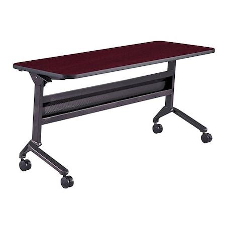 Safco Rectangle Flip-N-Go 24 x 60" Rectangular Training, 60 W, 24 L, 29 H, Laminate Top Top LF2460TSRMH