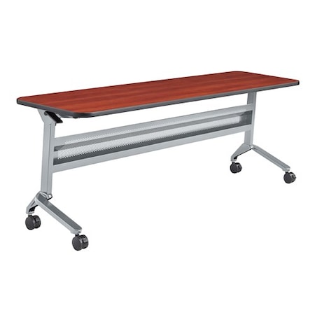 Safco Rectangle Flip-N-Go 24 x 72" Rectangular Training, 72 W, 24 L, 29 H, Laminate Top Top LF2472TSLVLCRM