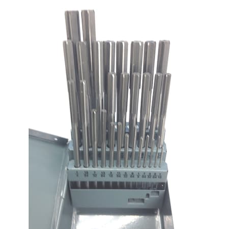 Hhip 29 Piece 1/16-1/2" X 64ths High Speed Steel Chucking Reamer Set 2006-0011