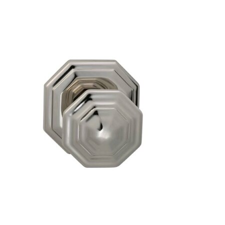 Omnia Knob 2-5/8" Rose Priv 2-3/8" BS T 1-3/4" Doors Bright Nickel 201 201/00B.PR14