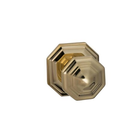 Omnia Knob 2-5/8" Rose Pass 238BS Full Lip 1-3/8" Doors ULQ Bright Brass 201 201/00F.PA3A