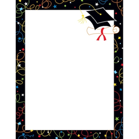 Great Papers Stationery Letterhead, Grad Swirls, PK80 2012047
