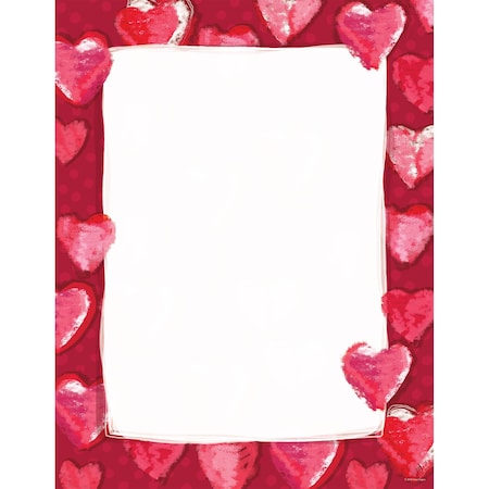 Great Papers Stationery Letterhead, Fuzzy Heart, PK80 2012409