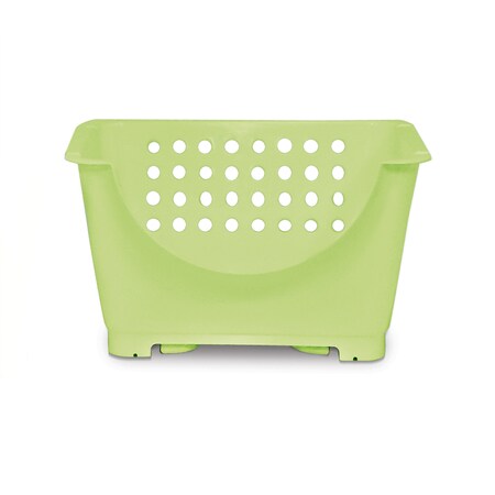 Homz Stacking Container, Light Green, Plastic 2013006EC.01