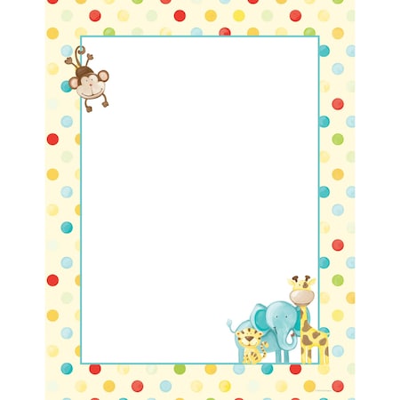 Great Papers Stationery Letterhead, Baby Zoo An, PK80 2013163