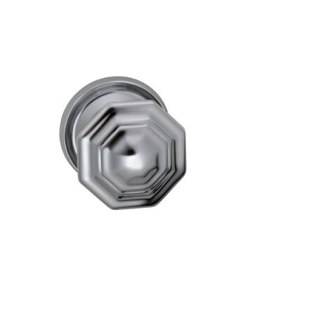 Omnia Knob 2-3/16" Rose Pass 2-3/8" BS T 1-3/8" Doors Bright Chrome 201 201/55.PA2