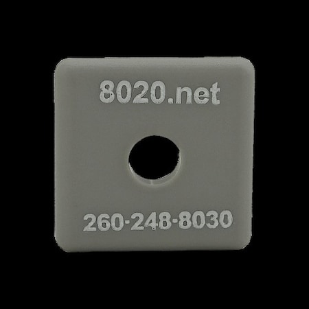 80/20 End Cap Gray W/Push-Ins 1010 2015GRA