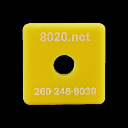 80/20 End Cap Yellow W/Push-Ins 1010 2015YEL