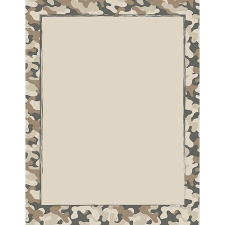 Great Papers Stationery Letterhead, Camo, 8.5x11", PK80 2017041