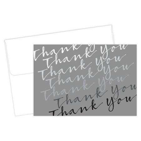 Great Papers Thank You Card W/Envelope, Cursive, PK50 2017053