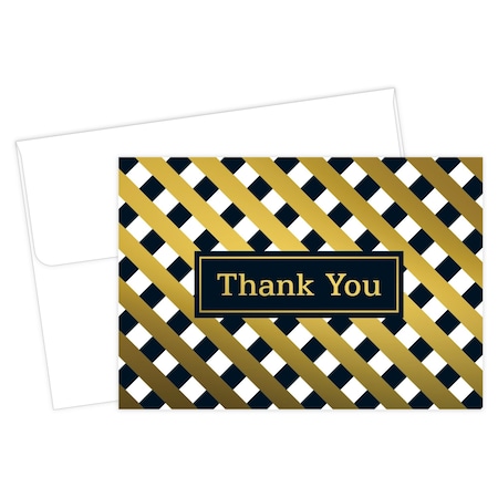 Great Papers Thank You Card W/Envelope, Gold Foi, PK50 2017057