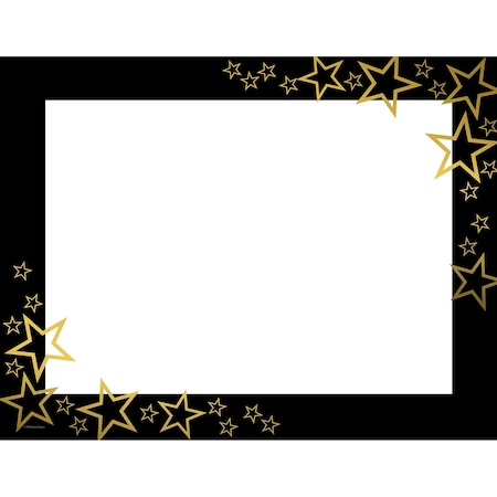 Great Papers Certificate Gold Foil Stars with B, PK15 2020001