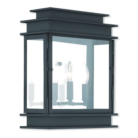 Livex Lighting Princeton 3 Light Black Outdoor Wall Lantern 20204-04
