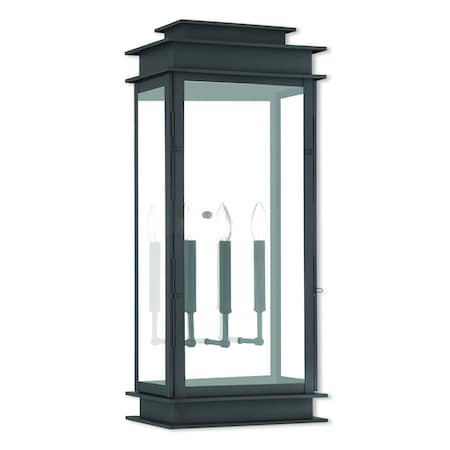 Livex Lighting Princeton 3 Light Black Outdoor Wall Lantern 20208-04