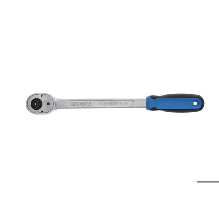 Gedore 1/2" Drive Ratchet, Reversible, 1/2", Long 350mm, Chrome 1993 U-10 L