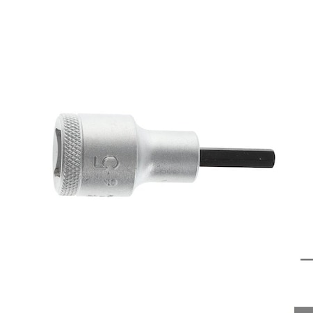 Gedore Screwdriver Bit Socket, 1/2", In-Hex 5mm IN 19 5