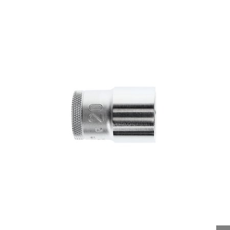Gedore 1/2" Drive, 20mm Metric Socket, 6 Points, 1/2", 20mm 19 20