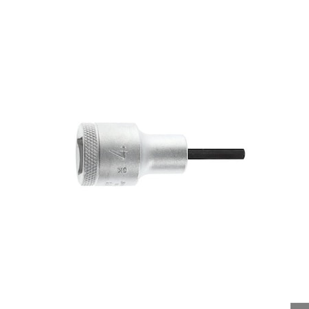 Gedore Screwdriver Bit Socket, 1/2", In-Hex 4mm IN 19 4