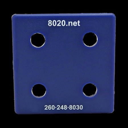 80/20 End Cap Blue W/Push-Ins 2020 2028BLU
