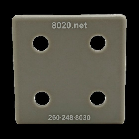 80/20 End Cap Gray W/Push-Ins 2020 2028GRA