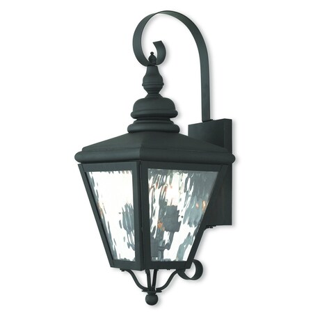 Livex Lighting Cambridge 2 Light Black Outdoor Wall Lan 2031-04