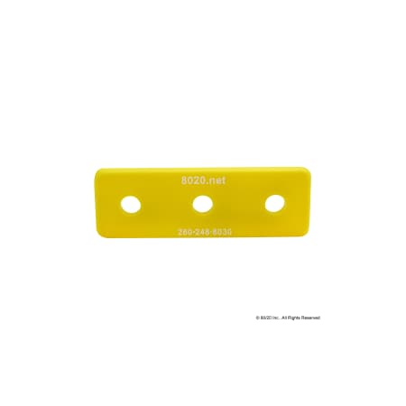 80/20 End Cap Yellow W/Push-Ins 1545 2046YEL