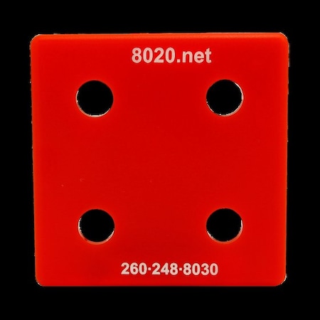 80/20 End Cap Red W/Push-Ins 3030 2050RED