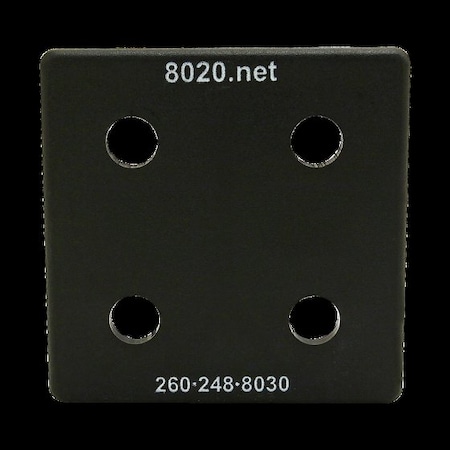 80/20 End Cap, Black, Push-Ins, 3030 2050