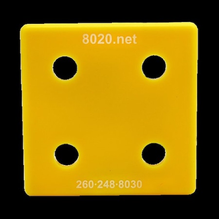 80/20 End Cap Yellow W/Push-Ins 3030 2050YEL