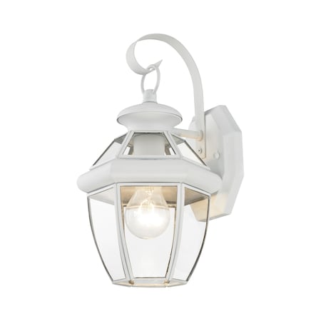 Livex Lighting Monterey 1 Light White Outdoor Wall Lantern 2051-03