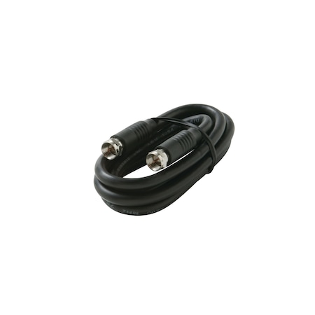 Steren F-F RG6 cULus Cable Black, 150ft 205-450BK