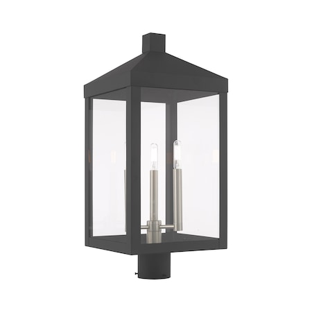 Livex Lighting Nyack 3 Light Scandinavian Gray Outdoor 20586-76