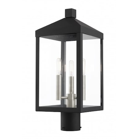 Livex Lighting Black with Brushed Nickel Cluster Outdoo 20592-04