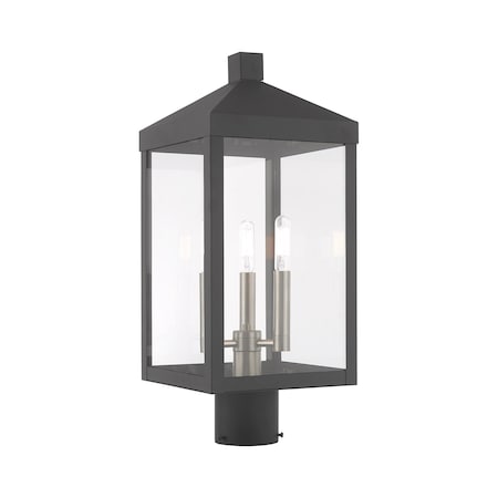 Livex Lighting Nyack 3 Light Scandinavian Gray Outdoor 20592-76