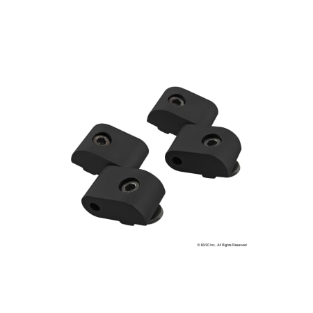 80/20 Blk 10S Rt Hand Lift-Off Hinge Assembly 2064-BLACK