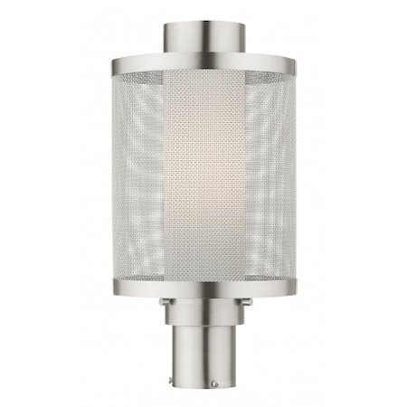 Livex Lighting Brushed Nickel Outdoor Post Top Lantern, 20686-91