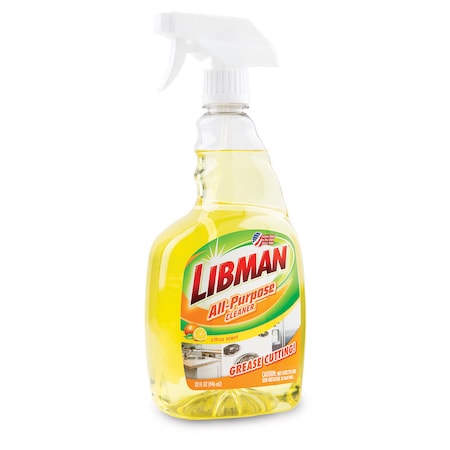 Libman Commercial All Purpose Cleaner, Trigger Spray Bottle, 6 PK 2071